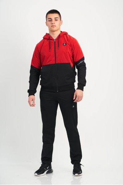TRENING BARBATI PLAYFUL 0104 negru-roșu