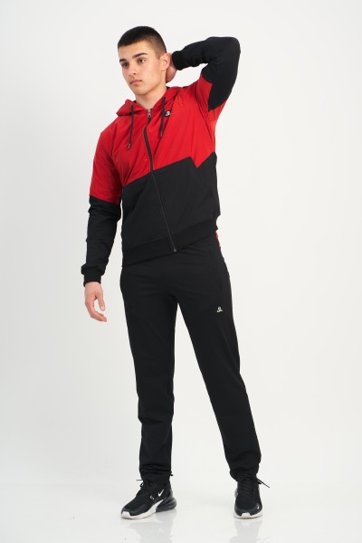 TRENING BARBATI PLAYFUL 0104 negru-roșu