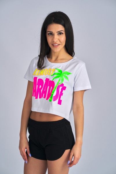 Tricou dama Paradise alb