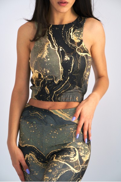 Top dama MARBLE negru