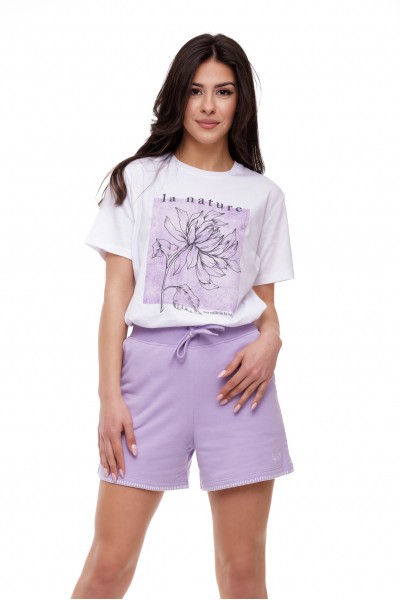 TRICOU DAMA 7962 ALB / VIOLET