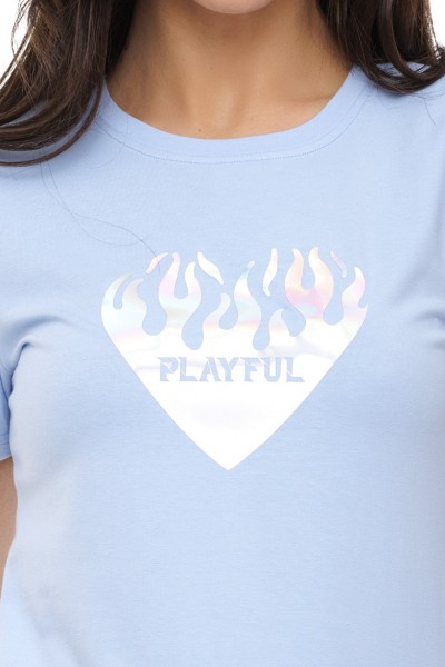 TRICOU DAMA PLAYFUL 1530 ALBASTRU DESCHIS